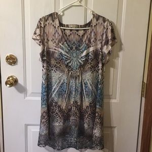 Live and Let Live Boho Top Large